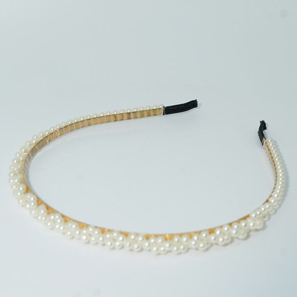 Petal & Pup White and Gold Headband - Girls One Size - Picture 3 of 3